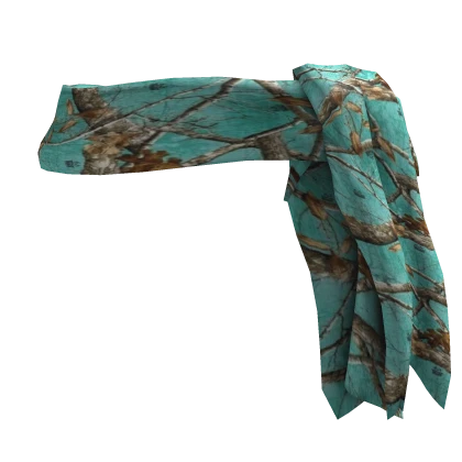 teal real tree camoflauge tied head scarf