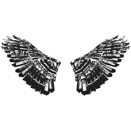 Monochrome Glitch Wings [Animated]