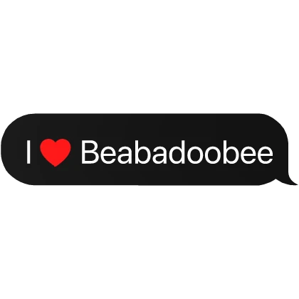 I heart beabadoobee Music Text Bubble