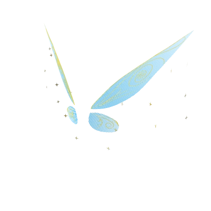 Transparent Blue Tinkerbell Pixie Fairy Wings