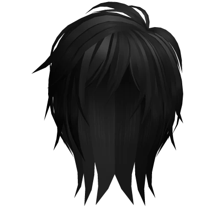 Messy Vkei Punk Black Hairstyle