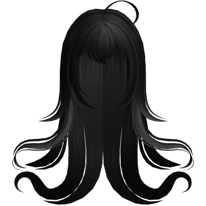 kawaii swirly ghost hair in black