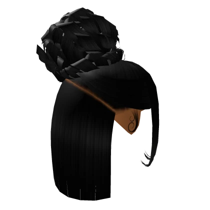 Half Up Half Down W/ Side Bangs [Black]