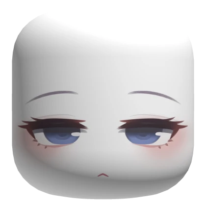 Not Bothered Cute Face Deep w/ Blue Eyes - White