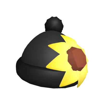 Black Sunflower Beanie