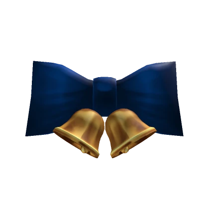 Blue Jingle Bells Bow Tie