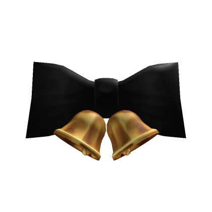 Black Jingle Bells Bow Tie