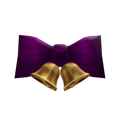 Purple Jingle Bells Bow Tie