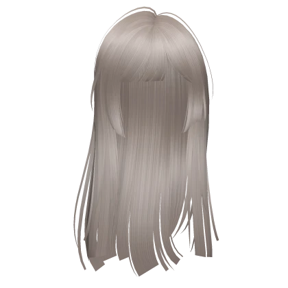 layered silky flowy hime cut (ash)
