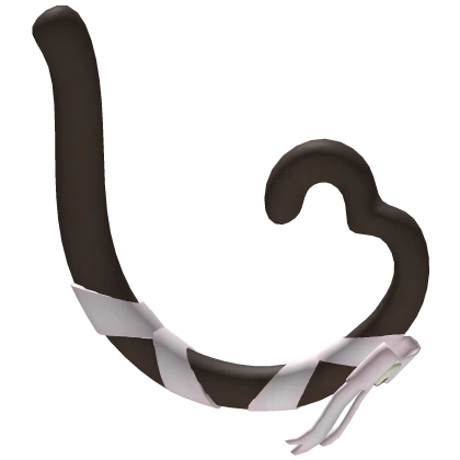 ♡ Brown Valentines Heart Cat Tail W Ribbons & Bow
