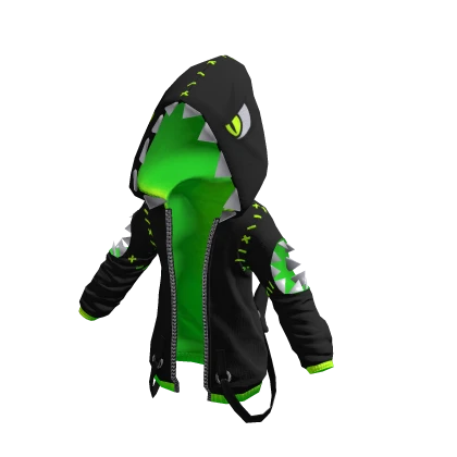 Shark Bite Hoodie Green