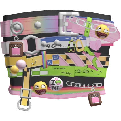 scene pastel goth harajuku rainbow rockstar corset