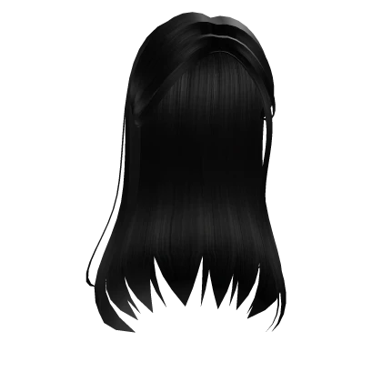 Black flowy long hair
