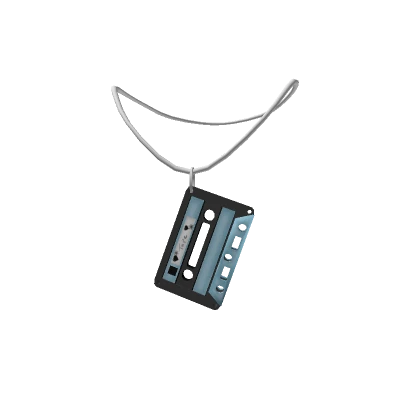 Black Cassette Tape Necklace (3.0)