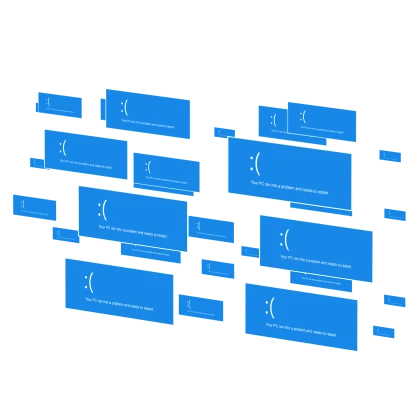 Blue Screen Error Computer Aura BSOD