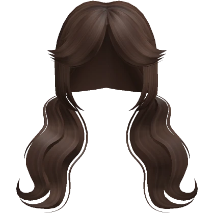 Cute Cottage Core Wave Pigtails ( Brown )