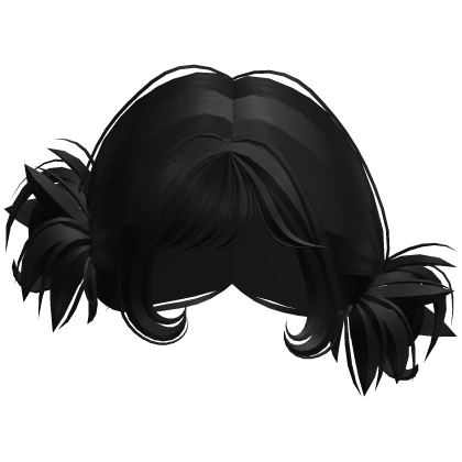 Y2K Spikey Tilted Rockstar Buns (Black)