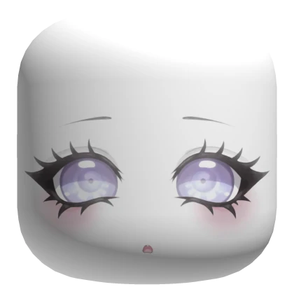 Cute Pretty Chibi Doll Face with Violet Eyes