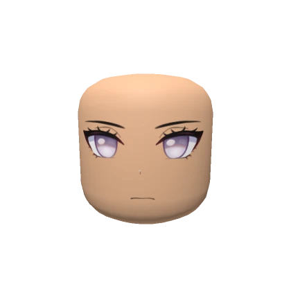 Pearly Anime Face Head - Violet Eyes Mask