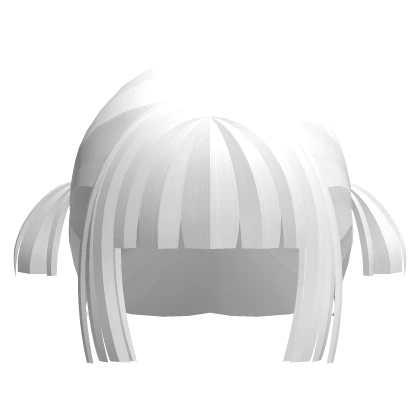 ♡ : white cute small short pigtails