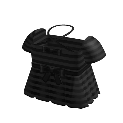 ♡ : pretty black striped ruffle dolly top