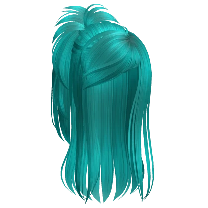 Scene Gyaru Fluffy Ponytail (Aqua Mermaid)