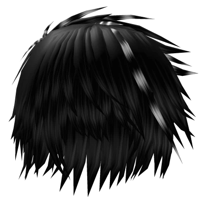Black Raccoon scene messy vkei emo hair