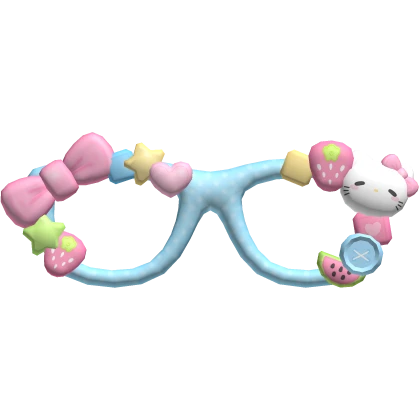 𐔌 blue kawaii sweet candy decora harajuku glasses