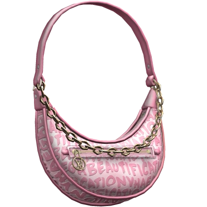 Luxury Designer Purse ( Pink Graffiti Print )