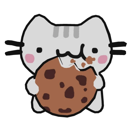 Silly Cat w/ Cookie on Shoulder