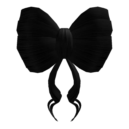 Black Hair Bow Extension