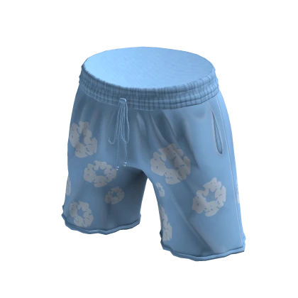 Blue Denym Tears Shorts 