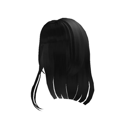 Black Stylish Hime Cut Hair