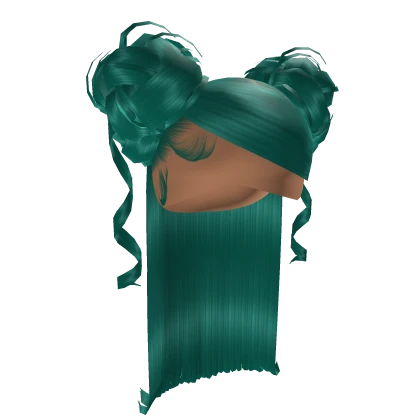 [SxZ] Sleek Half-Up Double Buns [Teal]