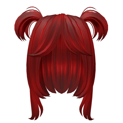 Red pigtails Anime hair