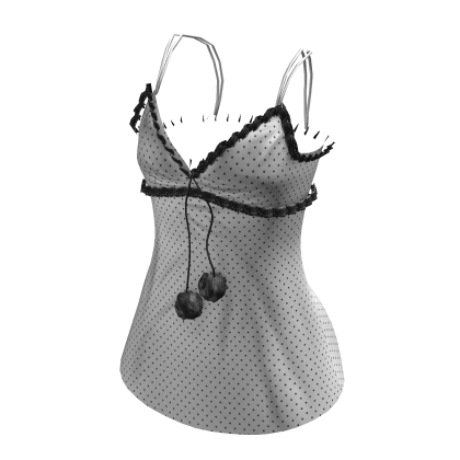 Ruffle Girly Vintage Top | White & Black