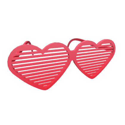 Oversized Heart Valentines Shutter Shades (RED)