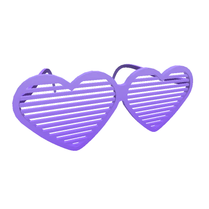 Oversized Heart Shutter Shades Valentines (PURPLE)