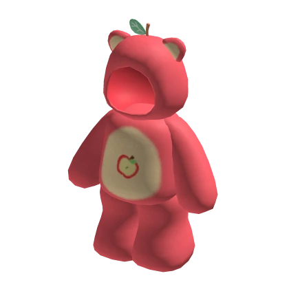 igari cute apple red bear onesie plushie hood 🍎