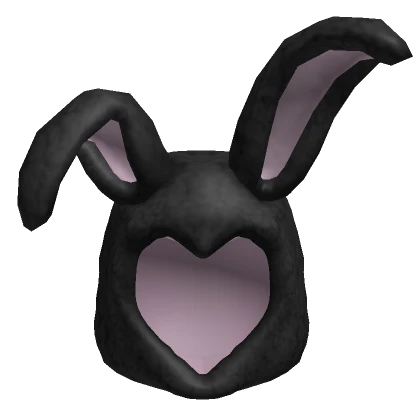 Black Bunny Fluffy Hood Hat