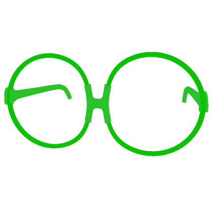 Green  New Year Neon Roundy Glasses