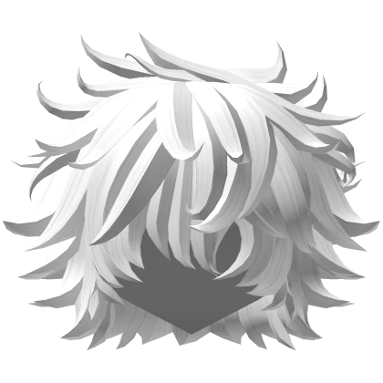 White Crazy Messy Emo Hair