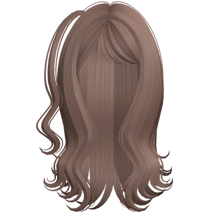 long wavy side pigtails nerd emo haircut tea brown