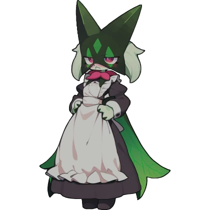 Furry Meowscarada Cute Maid Companion