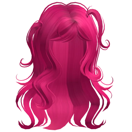 ♡ Cute Long Swirl Half Pigtails in Hot Pink