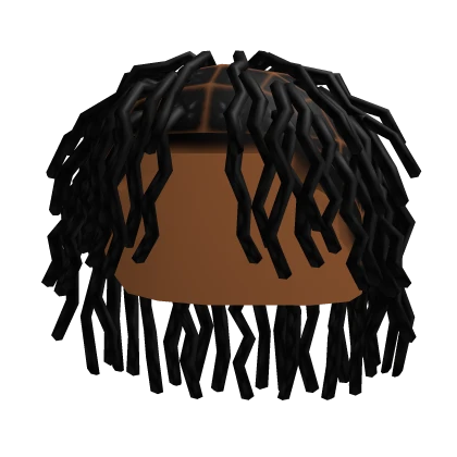 Black Curly Mullet Dreads