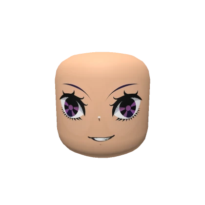 Doll Anime Face Head - Purple Eyes Mask