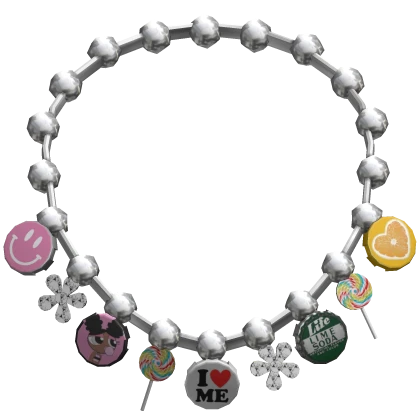 ⚜️• Bottle Cap w/ Charms Necklace Silver