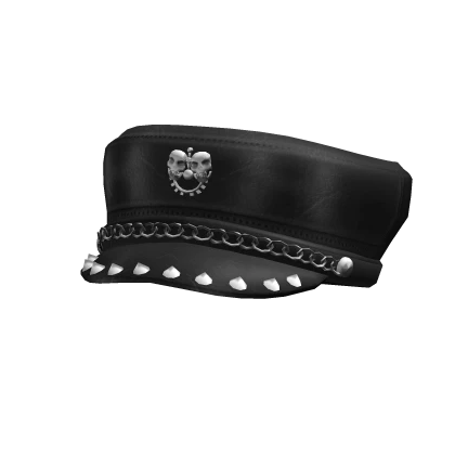 Black Goth Captain Cap