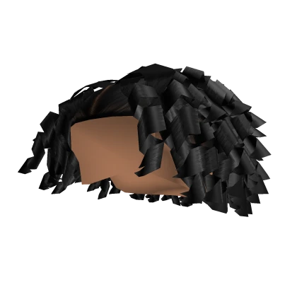 Curly Fro Med Parted [Black]